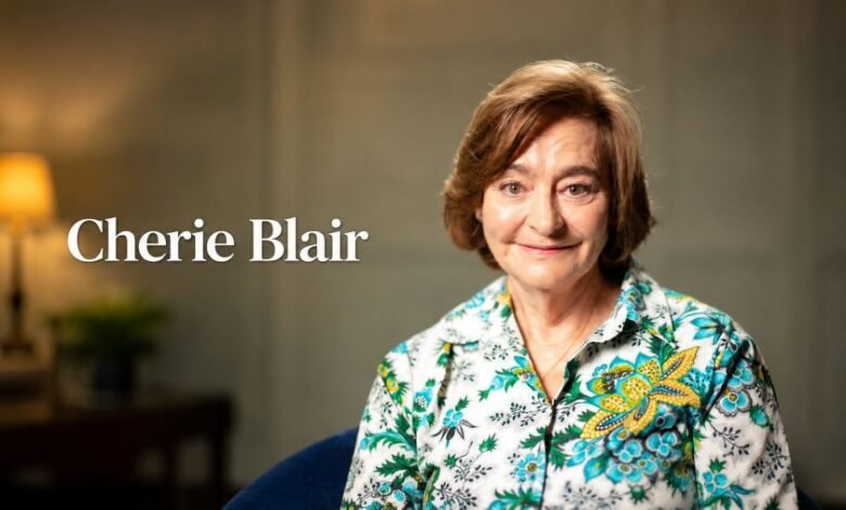 Cherie Blair, British barrister and founder of the Cherie Blair Foundation for Women